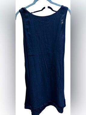 Theory Black Sleeveless Dress w/ Sequin Hem Detail Size 8 Silk Blend Elegant